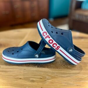 Kids size 1 CROCS 🐊 Navy, Red, White